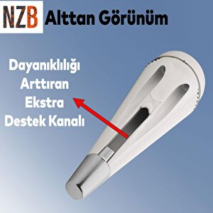 Lüks Mobilya Kanepe Sehpa Tv Ünitesi Koltuk Ayağı 19 Cm Beyaz Krom Baza Ayak