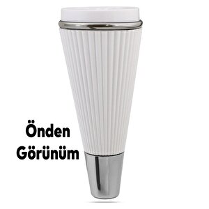 Lüks Mobilya Kanepe Sehpa Tv Ünitesi Koltuk Ayağı 19 Cm Beyaz Krom Baza Ayak