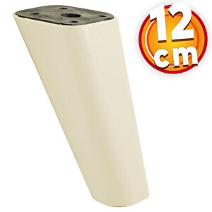Lüks Mobilya Kanepe Sehpa Tv Ünitesi Koltuk Ayağı 12 Cm Krem Oval Baza Ayak