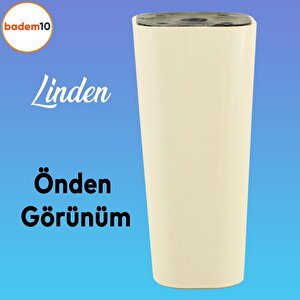 Lüks Mobilya Kanepe Sehpa Tv Ünitesi Koltuk Ayağı 12 Cm Krem Oval Baza Ayak