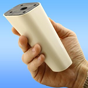 Lüks Mobilya Kanepe Sehpa Tv Ünitesi Koltuk Ayağı 12 Cm Krem Oval Baza Ayak