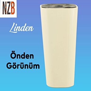 Lüks Mobilya Kanepe Sehpa Tv Ünitesi Koltuk Ayağı 12 Cm Krem Oval Baza Ayak