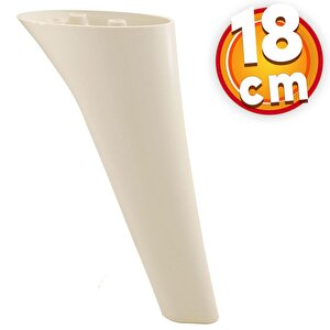 Lüks Mobilya Kanepe Sehpa Tv Ünitesi Koltuk Ayağı 18 Cm Krem Baza Ayak