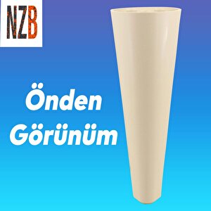 Lüks Mobilya Kanepe Sehpa Tv Ünitesi Koltuk Ayağı 18 Cm Krem Baza Ayak