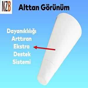 Lüks Mobilya Kanepe Sehpa Tv Ünitesi Koltuk Ayağı 12 Cm Beyaz Ayak