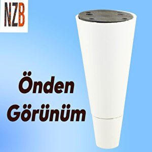 Lüks Mobilya Kanepe Sehpa Tv Ünitesi Koltuk Ayağı 12 Cm Beyaz Ayak