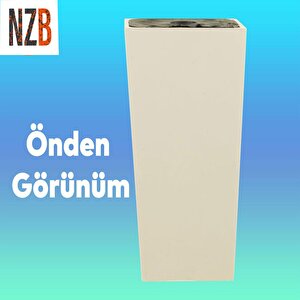 Lüks Mobilya Kanepe Sehpa Tv Ünitesi Koltuk Ayağı 12 Cm Krem Köşeli Baza Ayak