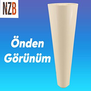 Lüks Mobilya Kanepe Sehpa Tv Ünitesi Koltuk Ayağı 20 Cm Krem Baza Ayak