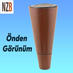 Lüks Mobilya Kanepe Sehpa Tv Ünitesi Koltuk Ayağı 12 Cm Kahverengi Oval Baza Ayak