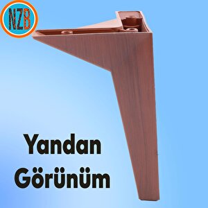 Mobilya Kanepe Sehpa Tv Ünitesi Koltuk Ayağı 18 Cm Kahverengi Ahşap Desenli Baza Ayak