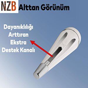 Lüks Mobilya Kanepe Sehpa Tv Ünitesi Koltuk Ayağı 15 Cm Beyaz Krom Baza Ayak