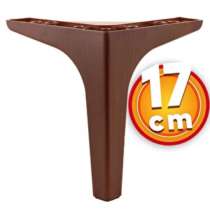 Lüks Mobilya Kanepe Sehpa Tv Ünitesi Koltuk Ayağı 17 Cm Kahverengi Baza Ayak