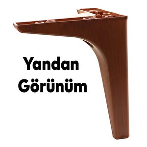 Lüks Mobilya Kanepe Sehpa Tv Ünitesi Koltuk Ayağı 17 Cm Kahverengi Baza Ayak
