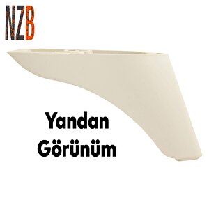 Lüks Mobilya Kanepe Sehpa Tv Ünitesi Koltuk Ayağı 10 Cm Krem Baza Ayak