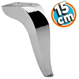 Mobilya Kanepe Sehpa Tv Ünitesi Koltuk Ayağı 15 Cm Krom Baza Ayak