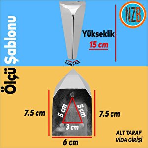 Mobilya Kanepe Sehpa Tv Ünitesi Koltuk Ayağı 15 Cm Krom Baza Ayak