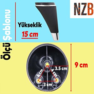 Lüks Mobilya Kanepe Sehpa Tv Ünitesi Koltuk Ayağı 15 Cm Siyah Krom Baza Ayak