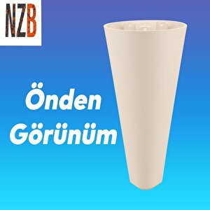 Lüks Mobilya Kanepe Sehpa Tv Ünitesi Koltuk Ayağı 12 Cm Krem Baza Ayak