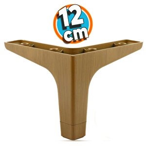 Mobilya Kanepe Yatak Sehpa Tv Ünitesi Baza Koltuk Ayağı Koyu Ceviz Renk 12 Cm Ayak