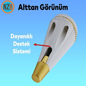 Mobilya Kanepe Sehpa Tv Ünitesi Koltuk Ayağı 15 Cm Krem Gold Baza Ayak