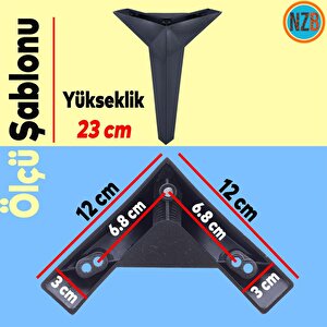 Mobilya Kanepe Sehpa Tv Ünitesi Koltuk Ayağı 23 Cm Siyah Baza Ayak