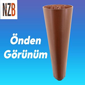 Lüks Mobilya Kanepe Sehpa Tv Ünitesi Koltuk Ayağı 18 Cm Kahverengi Ahşap Desenli Baza Ayak