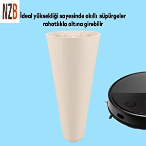 Lüks Mobilya Kanepe Sehpa Tv Ünitesi Koltuk Ayağı 14 Cm Krem Baza Ayak