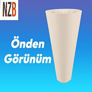 Lüks Mobilya Kanepe Sehpa Tv Ünitesi Koltuk Ayağı 14 Cm Krem Baza Ayak
