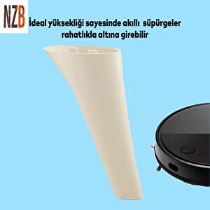 Lüks Mobilya Kanepe Sehpa Tv Ünitesi Koltuk Ayağı 14 Cm Krem Baza Ayak