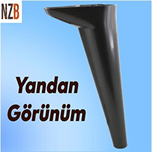 Lüks Mobilya Kanepe Sehpa Tv Ünitesi Koltuk Ayağı 24 Cm Siyah Baza Ayak