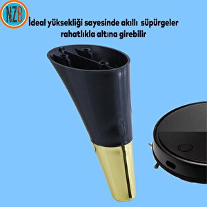Mobilya Kanepe Çekyat Sehpa Tv Ünitesi Baza Koltuk Ayağı Siyah Gold Renk 12 Cm Ayak
