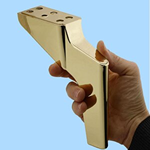 Lüks Mobilya Kanepe Sehpa Tv Ünitesi Koltuk Ayağı 19 Cm Gold Altın Baza Ayak