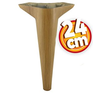 Lüks Mobilya Kanepe Sehpa Tv Ünitesi Koltuk Ayağı 24 Cm Açık Kahverengi Desenli Baza Ayak
