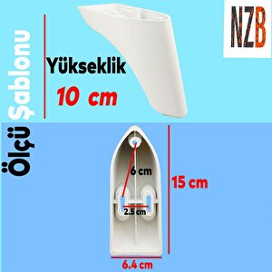Lüks Mobilya Kanepe Sehpa Tv Ünitesi Koltuk Ayağı 10 Cm Beyaz Baza Ayak