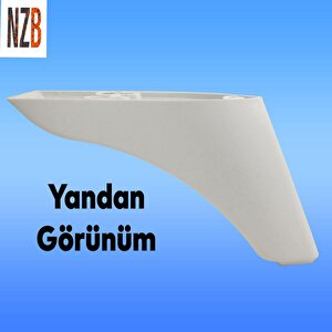 Lüks Mobilya Kanepe Sehpa Tv Ünitesi Koltuk Ayağı 10 Cm Beyaz Baza Ayak