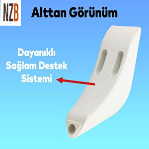 Lüks Mobilya Kanepe Sehpa Tv Ünitesi Koltuk Ayağı 10 Cm Beyaz Baza Ayak