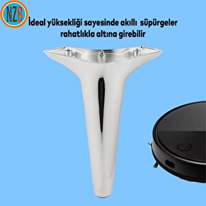 Mobilya Kanepe Çekyat Sehpa Tv Ünitesi Baza Koltuk Ayağı Krom Renk 18 Cm Ayak
