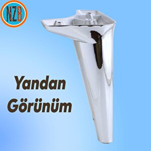 Mobilya Kanepe Çekyat Sehpa Tv Ünitesi Baza Koltuk Ayağı Krom Renk 18 Cm Ayak
