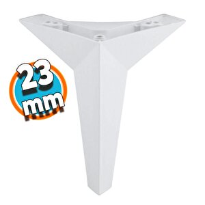 Mobilya Kanepe Sehpa Tv Ünitesi Koltuk Ayağı 23 Cm Beyaz Baza Ayak