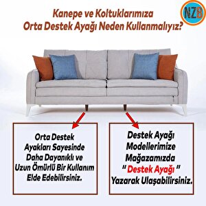 Mobilya Kanepe Sehpa Tv Ünitesi Koltuk Ayağı 23 Cm Beyaz Baza Ayak