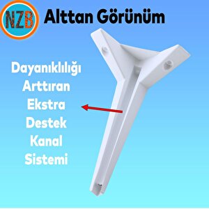 Mobilya Kanepe Sehpa Tv Ünitesi Koltuk Ayağı 23 Cm Beyaz Baza Ayak
