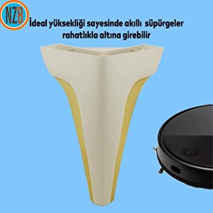 Mobilya Kanepe Çekyat Sehpa Tv Ünitesi Baza Çekyat Koltuk Ayağı Krem Renk 20 Cm Ayak