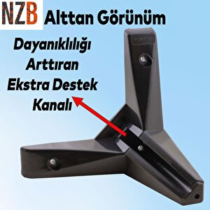 Lüks Mobilya Kanepe Sehpa Tv Ünitesi Koltuk Ayağı 10 Cm Siyah Baza Ayak