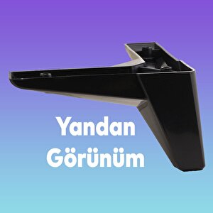 Lüks Mobilya Kanepe Sehpa Tv Ünitesi Koltuk Ayağı 10 Cm Siyah Baza Ayak