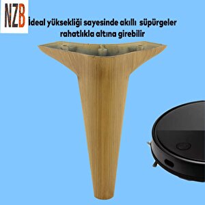 Lüks Mobilya Kanepe Sehpa Tv Ünitesi Koltuk Ayağı 18 Cm Açık Kahverengi Desenli Baza Ayak