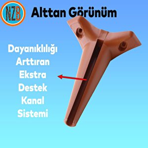 Mobilya Kanepe Yatak Puf Sehpa Tv Ünitesi Çekyat Koltuk Ayağı 24 Cm Kahverengi Baza Ayak