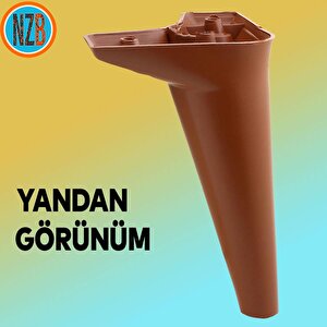 Mobilya Kanepe Yatak Puf Sehpa Tv Ünitesi Çekyat Koltuk Ayağı 24 Cm Kahverengi Baza Ayak