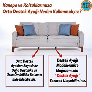 Mobilya Kanepe Çekyat Sehpa Tv Ünitesi Koltuk Ayağı 12 Cm Ceviz Baza Ayak