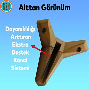 Mobilya Yatak Kanepe Sehpa Çekyat Baza Tv Ünitesi Koltuk Ayağı Ahşap Desenli Koyu Ceviz 12 Cm Ayak