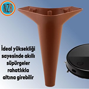 Mobilya Kanepe Yatak Puf Sehpa Tv Ünitesi Çekyat Koltuk Ayağı 20 Cm Kahverengi Baza Ayak
